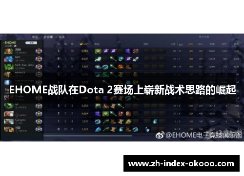 EHOME战队在Dota 2赛场上崭新战术思路的崛起